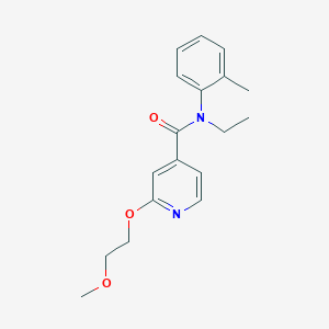 molecular formula C18H22N2O3 B2639260 N-ethyl-2-(2-methoxyethoxy)-N-(2-methylphenyl)pyridine-4-carboxamide CAS No. 2034429-96-2