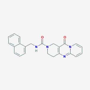 molecular formula C23H20N4O2 B2639312 N-(naphthalen-1-ylmethyl)-2-oxo-1,5,9-triazatricyclo[8.4.0.03,8]tetradeca-3(8),9,11,13-tetraene-5-carboxamide CAS No. 2034530-70-4