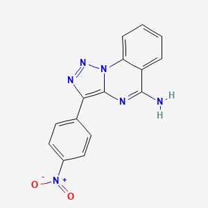 B2639391 3-(4-Nitrophenyl)[1,2,3]triazolo[1,5-a]quinazolin-5-amine CAS No. 501655-49-8