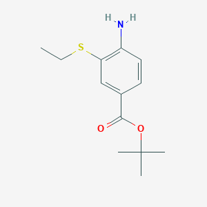 molecular formula C13H19NO2S B2639393 Tert-butyl 4-amino-3-ethylsulfanylbenzoate CAS No. 2287267-88-1