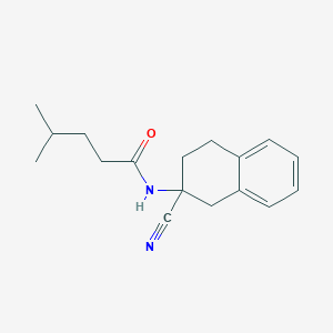 molecular formula C17H22N2O B2639399 N-(2-cyano-1,2,3,4-tetrahydronaphthalen-2-yl)-4-methylpentanamide CAS No. 2093706-83-1