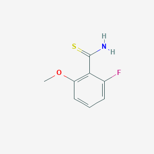 molecular formula C8H8FNOS B2639402 2-Fluoro-6-methoxybenzene-1-carbothioamide CAS No. 1153059-33-6