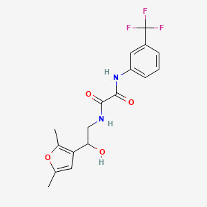 molecular formula C17H17F3N2O4 B2639484 N-[2-(2,5-dimethylfuran-3-yl)-2-hydroxyethyl]-N'-[3-(trifluoromethyl)phenyl]ethanediamide CAS No. 2309602-84-2