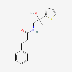 N-(2-hydroxy-2-(thiophen-2-yl)propyl)-3-phenylpropanamide