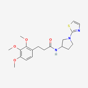 molecular formula C19H25N3O4S B2639545 N-[1-(1,3-thiazol-2-yl)pyrrolidin-3-yl]-3-(2,3,4-trimethoxyphenyl)propanamide CAS No. 1797320-67-2