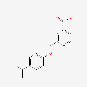 molecular formula C18H20O3 B2639547 Methyl 3-[(4-isopropylphenoxy)methyl]benzoate CAS No. 438464-21-2