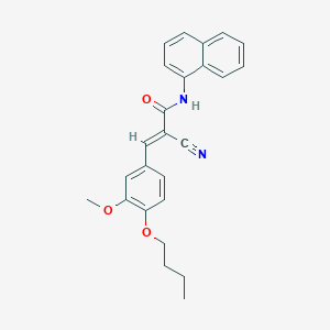 (E)-3-(4-butoxy-3-methoxyphenyl)-2-cyano-N-naphthalen-1-ylprop-2-enamide