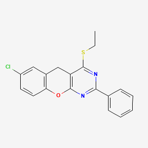 7-chloro-4-(ethylthio)-2-phenyl-5H-chromeno[2,3-d]pyrimidine