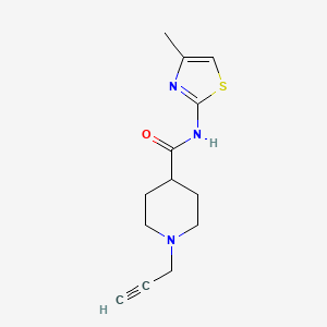 molecular formula C13H17N3OS B2639597 N-(4-methyl-1,3-thiazol-2-yl)-1-prop-2-ynylpiperidine-4-carboxamide CAS No. 1388752-01-9
