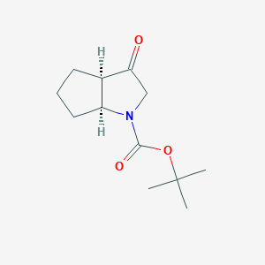 molecular formula C12H19NO3 B2639626 Tert-butyl (3aR,6aS)-3-oxo-2,3a,4,5,6,6a-hexahydrocyclopenta[b]pyrrole-1-carboxylate CAS No. 2411177-85-8