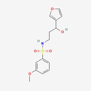 molecular formula C14H17NO5S B2639665 N-(3-(furan-3-yl)-3-hydroxypropyl)-3-methoxybenzenesulfonamide CAS No. 1428365-54-1