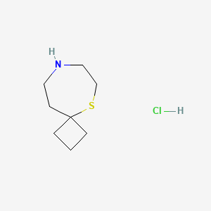 molecular formula C8H16ClNS B2639684 5-Thia-8-azaspiro[3.6]decane hydrochloride CAS No. 1909316-33-1