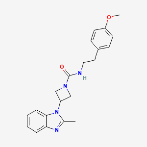 molecular formula C21H24N4O2 B2639713 N-[2-(4-methoxyphenyl)ethyl]-3-(2-methyl-1H-1,3-benzodiazol-1-yl)azetidine-1-carboxamide CAS No. 2380180-11-8