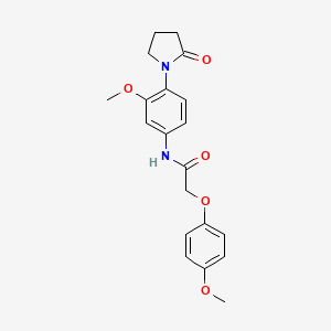 molecular formula C20H22N2O5 B2639724 N-[3-methoxy-4-(2-oxopyrrolidin-1-yl)phenyl]-2-(4-methoxyphenoxy)acetamide CAS No. 938786-27-7