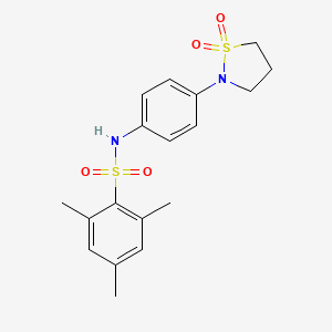 N-[4-(1,1-dioxo-1lambda6,2-thiazolidin-2-yl)phenyl]-2,4,6-trimethylbenzene-1-sulfonamide
