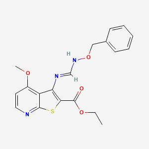 Ethyl 3-({[(benzyloxy)imino]methyl}amino)-4-methoxythieno[2,3-b]pyridine-2-carboxylate