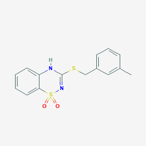 3-((3-methylbenzyl)thio)-4H-benzo[e][1,2,4]thiadiazine 1,1-dioxide