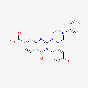 Methyl 3-(4-methoxyphenyl)-4-oxo-2-(4-phenylpiperazin-1-yl)-3,4-dihydroquinazoline-7-carboxylate