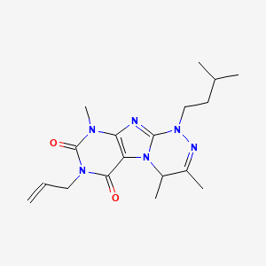 7-allyl-1-isopentyl-3,4,9-trimethyl-1,4-dihydro-[1,2,4]triazino[3,4-f]purine-6,8(7H,9H)-dione