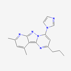 4-(1H-imidazol-1-yl)-8,10-dimethyl-2-propylpyrido[2',3':3,4]pyrazolo[1,5-a]pyrimidine