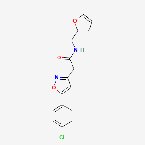 2-(5-(4-chlorophenyl)isoxazol-3-yl)-N-(furan-2-ylmethyl)acetamide