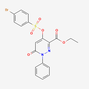 Ethyl 4-(((4-bromophenyl)sulfonyl)oxy)-6-oxo-1-phenyl-1,6-dihydropyridazine-3-carboxylate