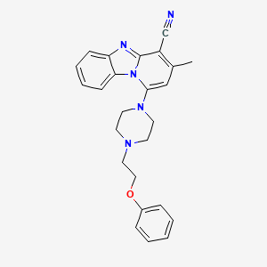 3-Methyl-1-[4-(2-phenoxyethyl)piperazin-1-yl]pyrido[1,2-a]benzimidazole-4-carbonitrile