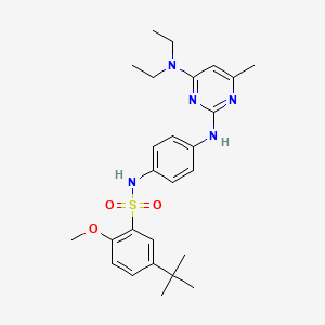 5-(tert-butyl)-N-(4-((4-(diethylamino)-6-methylpyrimidin-2-yl)amino)phenyl)-2-methoxybenzenesulfonamide