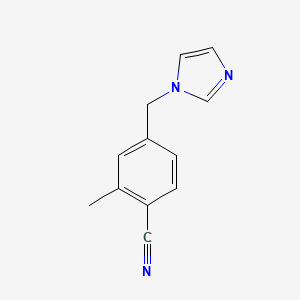 molecular formula C12H11N3 B2639803 4-(1H-imidazol-1-ylmethyl)-2-methylBenzonitrile CAS No. 1345412-19-2