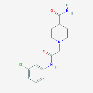 molecular formula C14H18ClN3O2 B2639804 1-{[(3-Chlorophenyl)carbamoyl]methyl}piperidine-4-carboxamide CAS No. 946980-56-9
