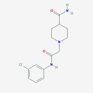 1-{[(3-Chlorophenyl)carbamoyl]methyl}piperidine-4-carboxamide