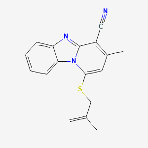 3-Methyl-1-(2-methylprop-2-enylsulfanyl)pyrido[1,2-a]benzimidazole-4-carbonitrile