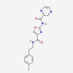 N-(4-fluorophenethyl)-2-(pyrazine-2-carboxamido)oxazole-4-carboxamide