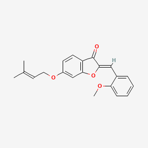molecular formula C21H20O4 B2639809 (Z)-2-(2-methoxybenzylidene)-6-((3-methylbut-2-en-1-yl)oxy)benzofuran-3(2H)-one CAS No. 858766-91-3