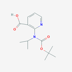 2-[(2-Methylpropan-2-yl)oxycarbonyl-propan-2-ylamino]pyridine-3-carboxylic acid