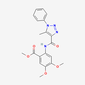 methyl 4,5-dimethoxy-2-(5-methyl-1-phenyl-1H-1,2,3-triazole-4-carboxamido)benzoate
