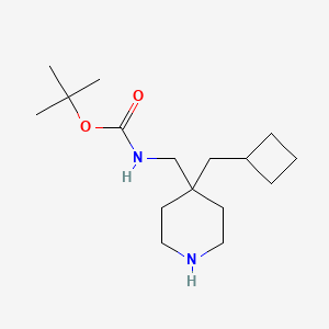 molecular formula C16H30N2O2 B2639843 tert-Butyl [4-(cyclobutylmethyl)piperidin-4-yl]methylcarbamate CAS No. 1824013-24-2