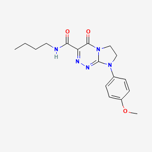 molecular formula C17H21N5O3 B2639846 N-butyl-8-(4-methoxyphenyl)-4-oxo-4H,6H,7H,8H-imidazo[2,1-c][1,2,4]triazine-3-carboxamide CAS No. 946360-85-6