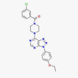 molecular formula C23H22ClN7O2 B2639863 (3-chlorophenyl)(4-(3-(4-ethoxyphenyl)-3H-[1,2,3]triazolo[4,5-d]pyrimidin-7-yl)piperazin-1-yl)methanone CAS No. 920206-68-4