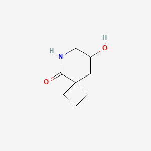 molecular formula C8H13NO2 B2639868 8-Hydroxy-6-azaspiro[3.5]nonan-5-one CAS No. 2169487-42-5