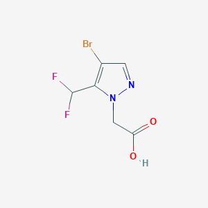 2-[4-Bromo-5-(difluoromethyl)pyrazol-1-yl]acetic acid
