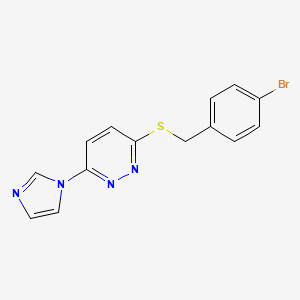 3-((4-bromobenzyl)thio)-6-(1H-imidazol-1-yl)pyridazine