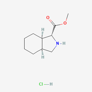molecular formula C10H18ClNO2 B2639875 Methyl (1R,3aS,7aR)-2,3,3a,4,5,6,7,7a-octahydro-1H-isoindole-1-carboxylate;hydrochloride CAS No. 2227844-74-6