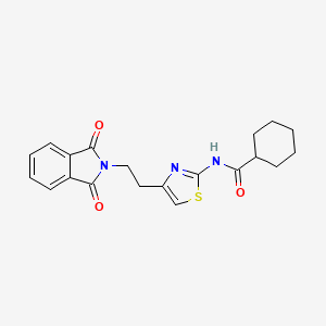 molecular formula C20H21N3O3S B2639877 N-[4-[2-(1,3-dioxoisoindol-2-yl)ethyl]-1,3-thiazol-2-yl]cyclohexanecarboxamide CAS No. 866041-03-4