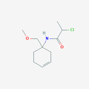 molecular formula C11H18ClNO2 B2639883 2-Chloro-N-[1-(methoxymethyl)cyclohex-3-en-1-yl]propanamide CAS No. 2411262-40-1
