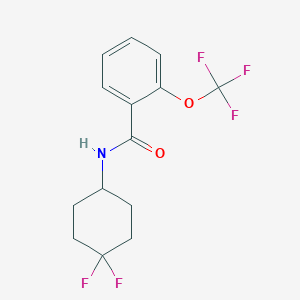 molecular formula C14H14F5NO2 B2639910 N-(4,4-difluorocyclohexyl)-2-(trifluoromethoxy)benzamide CAS No. 2034386-89-3