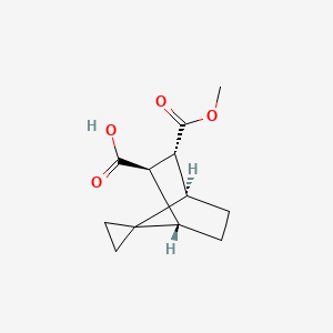 molecular formula C12H16O4 B2639915 (1S,2R,3R,4R)-3-(甲氧羰基)螺[双环[2.2.1]庚烷-7,1'-环丙烷]-2-羧酸 CAS No. 1256276-95-5