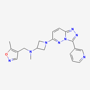 molecular formula C19H20N8O B2639919 N-Methyl-N-[(5-methyl-1,2-oxazol-4-yl)methyl]-1-(3-pyridin-3-yl-[1,2,4]triazolo[4,3-b]pyridazin-6-yl)azetidin-3-amine CAS No. 2380190-02-1