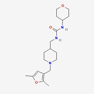 1-((1-((2,5-dimethylfuran-3-yl)methyl)piperidin-4-yl)methyl)-3-(tetrahydro-2H-pyran-4-yl)urea