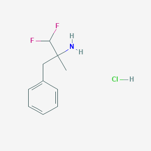 molecular formula C10H14ClF2N B2639924 1,1-Difluoro-2-methyl-3-phenylpropan-2-amine hydrochloride CAS No. 2138083-36-8